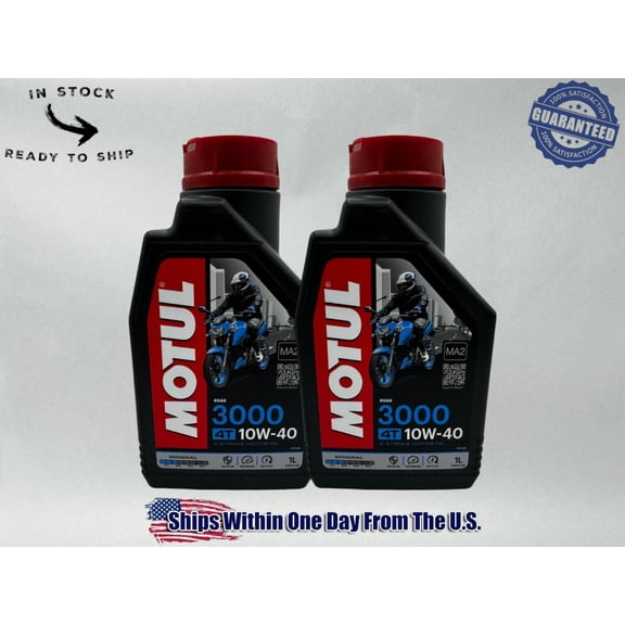 Motul Genuine OEM Motul 3000 4T 10w-40 Standard Motorcycle Oil MOT30-2PACK