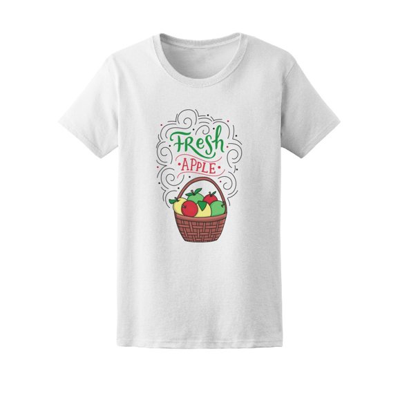 Fresh Apple, Cute Apple Basket Tee Women's -Image by Shutterstock