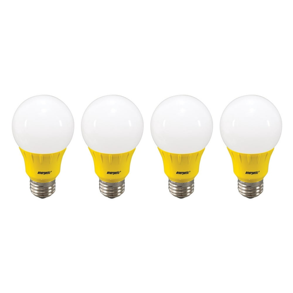 Energetic LED Color Light Bulbs, 3W (40W Equivalent), Yellow, A19 Shape