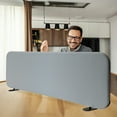 thumbnail image 3 of DECOLAB Portable Table Partition Screen Panel, Freestanding, Scratch Resistant, 48"x18", 3 of 9