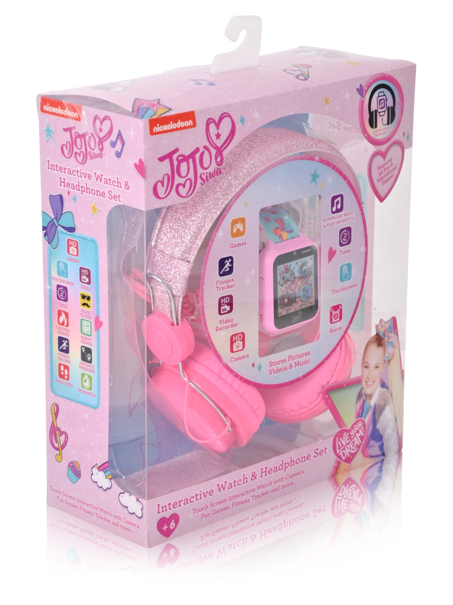 JoJo Siwa Unisex Kids Smartwatch & Headphones Set - Pink JOJ40138WM