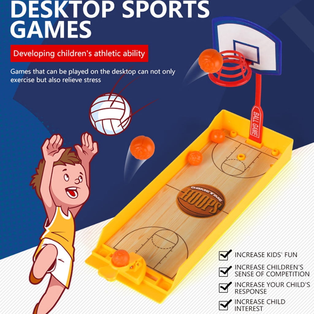 Desktop Miniature Basketball Shooting Game Set,Tabletop Basketball Game Toy Educational Game Sports Toy Kids Desktop Spring Loaded Basketball Indoor/Outdoor Decompression Stress Relief Toy 