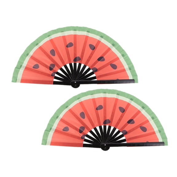 HOOWIFFY 2Pcs Portable Folding Fans Multi Color Handheld Fans Ideal for Parties and Stage Decorations