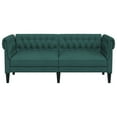 thumbnail image 2 of vidaXL Chesterfield Sofa 2-Seater Dark Green Fabric, 2 of 5