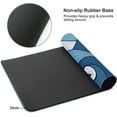 thumbnail image 3 of Japanese White and Blue Wave Mouse Pad 35.4 X 15.7 Inch Extended Large Cool Mouse Mat Non-Slip Rubber Base Long Art Mousepad with Stitched Edges Waterproof Desk Pad for Gaming&Home Office,XL, 3 of 6