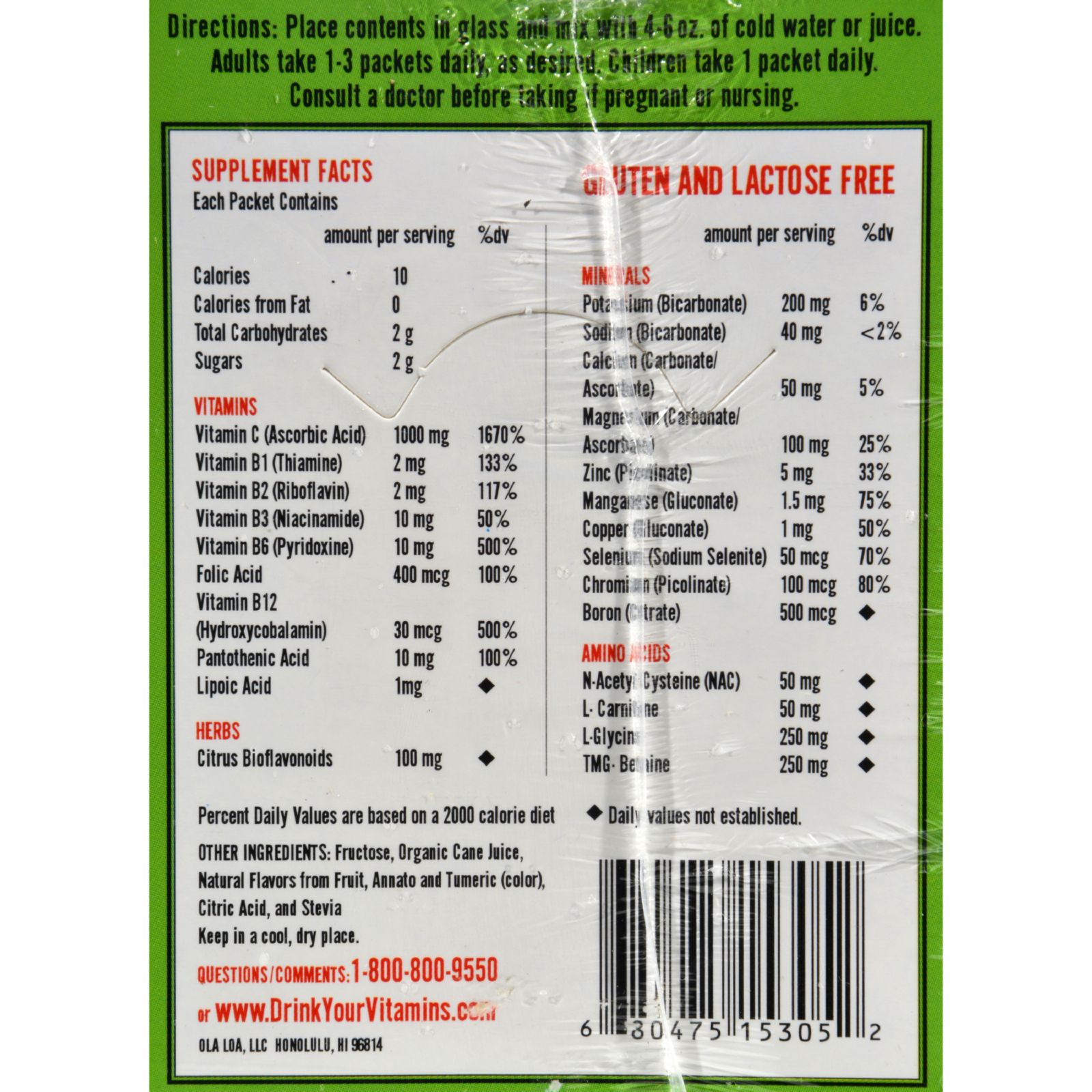 Ola Loa Sport Lemon Lime - 30 Packets