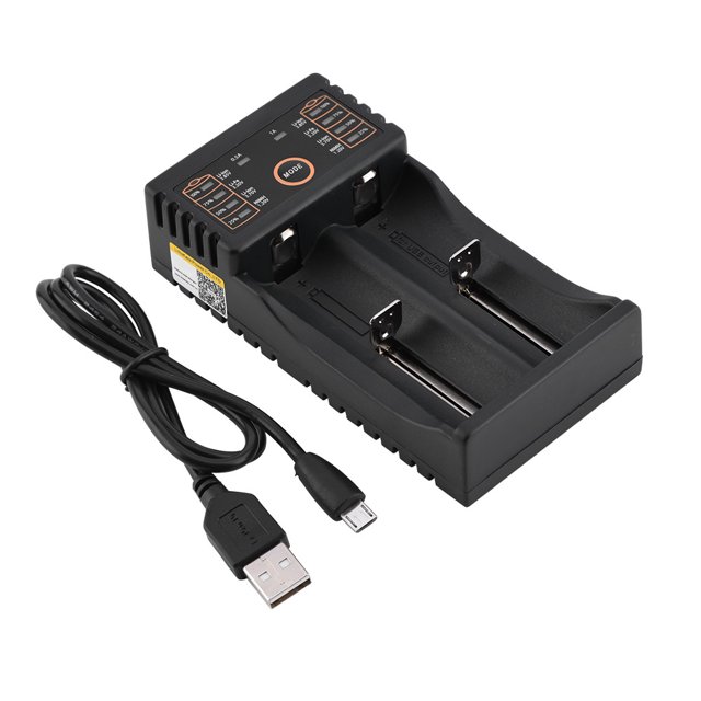 Cargador de batería USB Liitokala Lii-202 para 18650/18490/18350/17670/17500/16340 (RCR123)