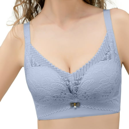 fheaev Wireless Bra For Women Comfort Full Coverage Wirefree Bra Comfort Soft T-Shirt Bra With Adjustable Shoulder Strap Everyday Bras Regular Bras Minimizer Bras