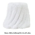 thumbnail image 3 of EGYMEN Soft Microfiber Polyester Throw, 32"x47" Cozy Fuzzy Sofa Blanket, Warm Bed Tail Blanket, Elegant Decorative Couch Cover, 3 of 6