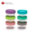 thumbnail image 1 of Melii pots en verre pour aliments avec couvercles pour nourrissons, tout-petits et enfants, 2 oz  / 59 ml - ensemble de 6 unités, 1 of 7