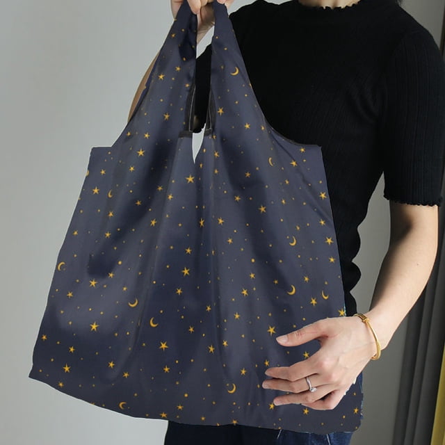 Fwttom Sac de Courses Réutilisable Pliable Imperméable Forte Capacité de Charge Sac de Courses Diverses Couleurs avec Compartiment Caché Nylon