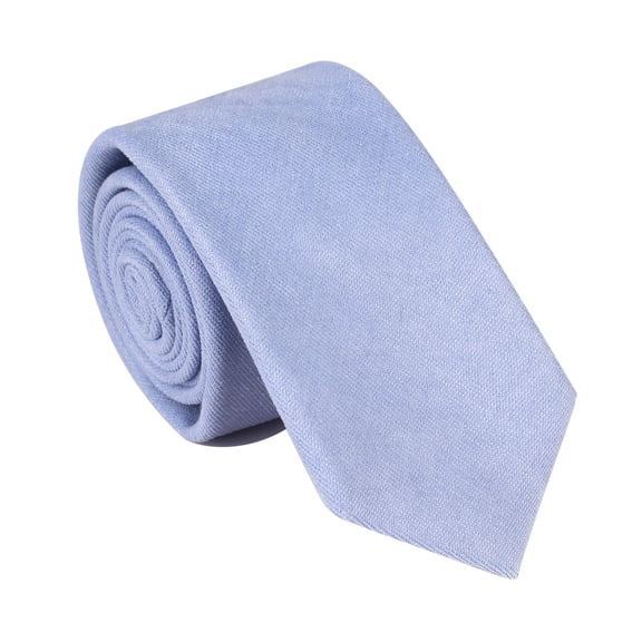Men's Solid Plain Cotton Necktie Wedding Party Business Formal Work Neck Tie