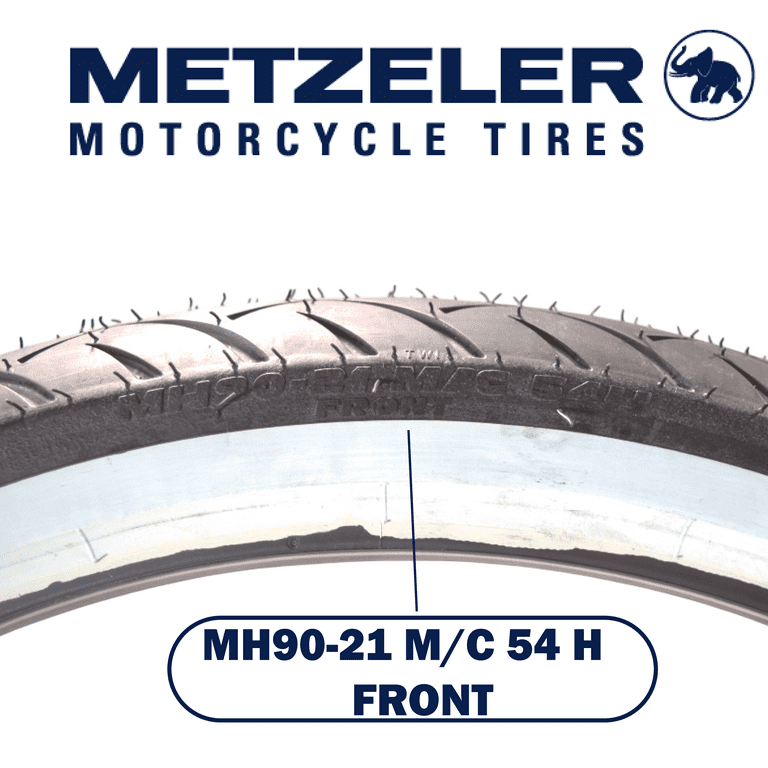 Metzeler ME 888 Marathon Ultra White Wall MH90-21 Front Tire with