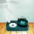 thumbnail image 2 of Automatic Cat Dog Bowl Double Pet Food Water Dispenser Stainless Steel Elevated Feeder for Small Medium, 2 of 4