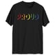 thumbnail image 1 of Camiseta gráfica Jem Proud Rainbow para Hombre Negra Extragrande, 1 of 1