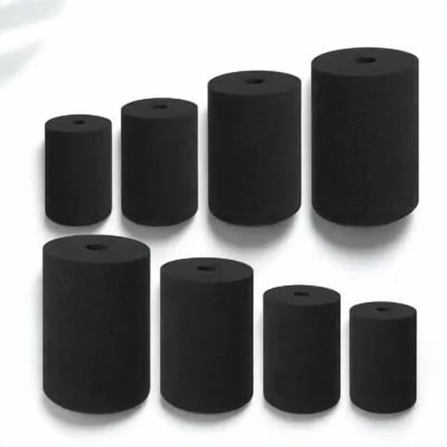 UPGRATOR 8Ud Esponjas Cilíndricas Para Girador De Vasos Negro Resistentes Y Reutilizables