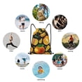 thumbnail image 6 of Disketp Tangerine Drawstring Backpack Drawstring Gym Bags Draw String Bags for Sports, Gym, Travel, Swimming, Beach-Small, 6 of 6