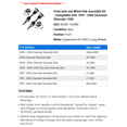 thumbnail image 2 of Front Axle and Wheel Hub Assembly Kit - Compatible with 1999 - 2006 Chevy Silverado 1500 2000 2001 2002 2003 2004 2005, 2 of 2