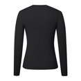 thumbnail image 4 of SNKSDGM Casual Easter Shirts T Shirts for Women Trendy Women's 2025 Fall Long Sleeve Turtleneck T Shirt Ribbed Knit Sweater Slim fit Basic Casual Tee Tops Plus Size Tops for Women Sexy Summer, 4 of 4