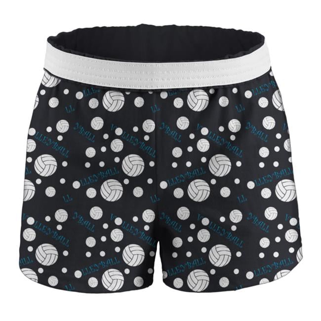 Junior Volleyball Printed Shorts, Volleyball Print Large