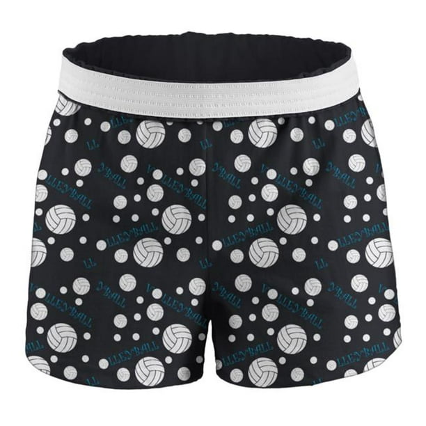 Junior Volleyball Printed Shorts, Volleyball Print Large Walmart