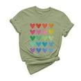 thumbnail image 4 of Diufon Hauts de la Saint-Valentin pour Femmes Décontracté Manches Courtes Col Rond Pull Chemise Imprimé Graphique Mignon Tendance, 4 of 5