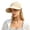 Khaki, variant on Sun Protective Outdoor Ladies Hat With Thin Brim Beach Sunshade Visor for Face Loop Hair Tie Hole Adjustable Summer Travel Cap