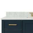 thumbnail image 6 of Ariel Cambridge 53 In. Single Rectangle Sink Vanity With Carrara White Marble 0.75 In Countertop In Midnight Blue, 6 of 10