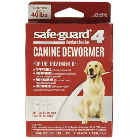 UPG - COMPANION ANIMAL Eio Wormer Safeguard 4 Lg Dog, 8in1 Safeguard 4 Dog Wormer 4 Grams Large Dog By UPG COMPANION