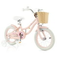 thumbnail image 1 of Prorider Vélo pour Enfant 14 Pouces avec Roues Stabilisatrices Guidon et Selle Ajustables Frein à Main Rose, 1 of 10