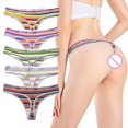thumbnail image 5 of Xmarks Cotton Thongs for Women's Sexy Colorful Rib Thong Underwear Breathable Low Rise Hipster Panties, 5 of 6