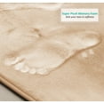 thumbnail image 4 of Soft Memory Foam Bath Mat Luxurious Absorbent Non Slip Bathroom Shower Rug 20" x 32" Beige, 4 of 5