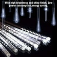 thumbnail image 3 of ZOELNIC LED Falling Rain Lights with 30cm 8 Tube 192 LEDs, Meteor Shower Light, Falling Rain Drop Lights, Icicle String Lights for Holiday Party Wedding Christmas Tree Decoration (White,2Pack), 3 of 10