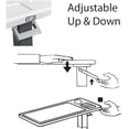 thumbnail image 5 of Table de Chevet Réglable avec Roulettes, Table de Chevet Mobile avec Plateau Inclinable, Bureau Roulant pour Lit pour la Maison, l'Hôpital et les Aînés, Blanc et Gris, 5 of 5