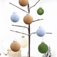 thumbnail image 2 of Bolas de Navidad de terciopelo, adornos para árbol de Navidad, adornos colgantes navideños flocados decorativos, bolas de plástico, decoración para árbol hecha a mano para fiesta de aniversario de bod, 2 of 7