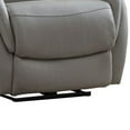thumbnail image 4 of Leatherette Upholstered Power Recliner with Contoured Seats, Gray, 4 of 5