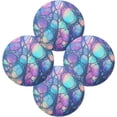thumbnail image 2 of Beautiful Baroque Texture Round Placemats Washable Placemats Non-Slip Heat-Resistant Table Place Mats for Dining Kitchen Holiday Party Table 15.4"-4PCS Home Decor, 2 of 7