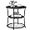 Charcoal Gray + Ink Black, variant on Side Table, Round End Table with 2 Storage Shelves for Living Room, Bedroom, Nightstand with Steel Frame for Small Spaces, Accent Coffee Table, Rustic Walnut and Ink Black