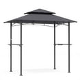 thumbnail image 6 of LAUSAINT HOME 8'x 5' Outdoor Grill Gazebo with Vented Top & 2 Side Shelves for Barbecue and Picnic, Dark Gray, 6 of 7
