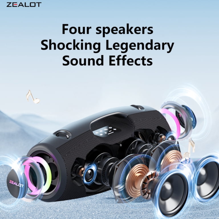 ZEALOT S78 Outdoor Waterproof Speaker, IPX6 Fear no rain, 20H Long