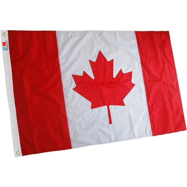 Premium 3X6 Ft Canada Flag Outdoor, Official Proportion1:2|36X72inch |Embroidered Maple Leaf Longest Lasting Oxford Nylon 210D- Canadian Flags, Quadruple Stitched Fly Ends Heavy Ca Flags
