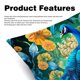 thumbnail image 2 of Juego de 2 fundas de almohada decorativas de terciopelo con diseño de pavo real, 40,6 x 40,6 x 45,7 cm y 50,8 x 50,8 cm, con diseños únicos para diversas ocasiones., 2 of 6