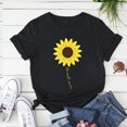 thumbnail image 2 of Ichuanyi Womens Tops, Summer Women's Casual Loose Round O-Neck Printed Short Sleeve T-Shirt Tops, 2 of 7