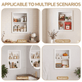 thumbnail image 7 of HAIDAIYA 14'' * 18'' Recessed Medicine Cabinet Wall Niche Wood, 2-Tier Bathroom Niche Insert for Drywall, in Wall Shelf Medicine Cabinets Replacement, for Living Room, Bathroom Storage, White, 7 of 7