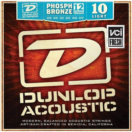 Dunlop DAP1047J, Phosphor Light 12-String Acoustic Guitar Strings
