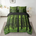 thumbnail image 2 of Feelyou Jungle Tree Bedding Comforter Set 7 Pieces, Nature Plant Botanical Full Bedding Set, Teens Boys Girls Kids Reversible Fitted Sheet Flat Sheet, Microfiber Bedroom Decor, 2 of 7