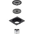 thumbnail image 3 of Kingston Brass BSF4161PB 4 in. Watercourse Sunburst Square Grid Shower Drain, Polished Brass, 3 of 7