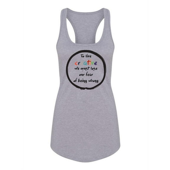 To Live Creative Racerback Tank Women -Image by Shutterstock, Female x-Small