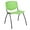 Green, variant on WYDK Home and Office Black Plastic Stack Chair with Perforated Back - Guest Chair
