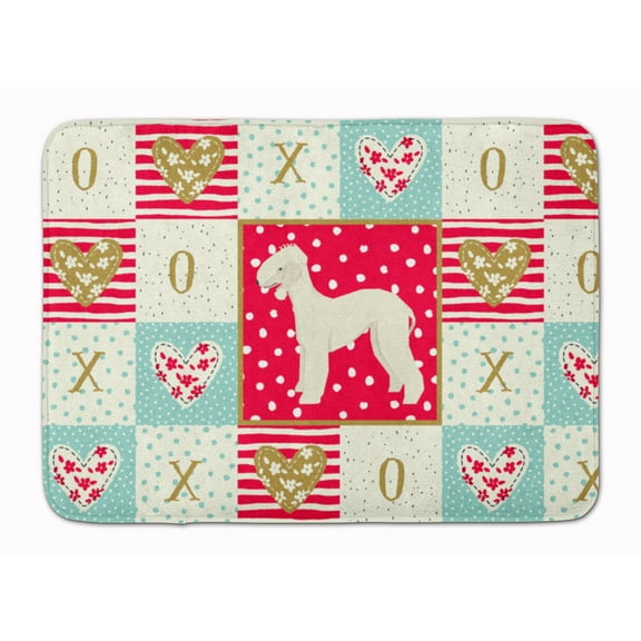 Bedlington Terrier Love Machine Washable Memory Foam Mat